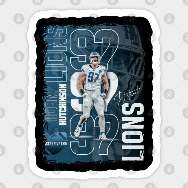 Aidan Hutchinson 97 Sticker by NFLapparel